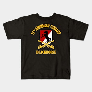 11th Armored Cavalry Veteran - Blackhorse Kids T-Shirt